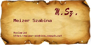 Meizer Szabina névjegykártya